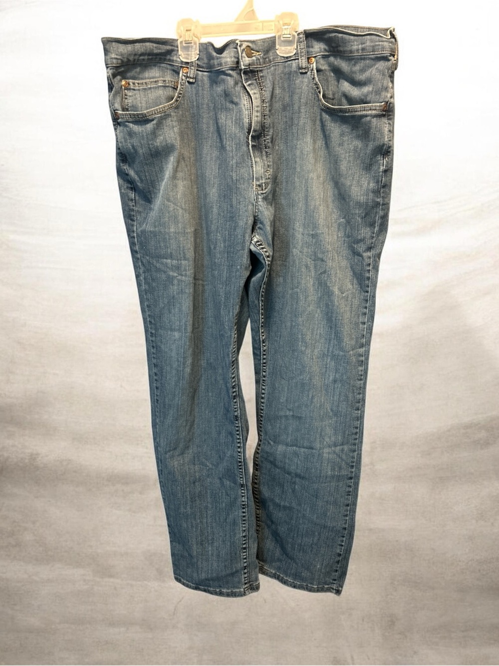 Lee Classic Fit Men's Jeans Size 42x30 Medium Wash Blue S Gene Stretch Denim